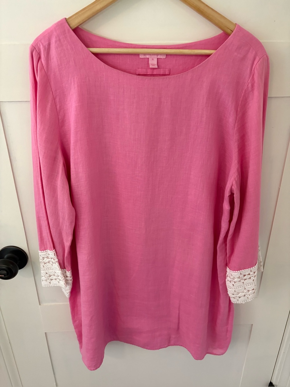 Lilly Pulitzer Linen Lace Tunic. Size XL.